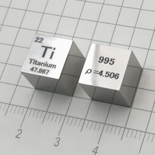 10mm Mirror Polished Titanium Cubic Element Periodic Phenotype High-purity Ti ≥ 99.5% - Image 2