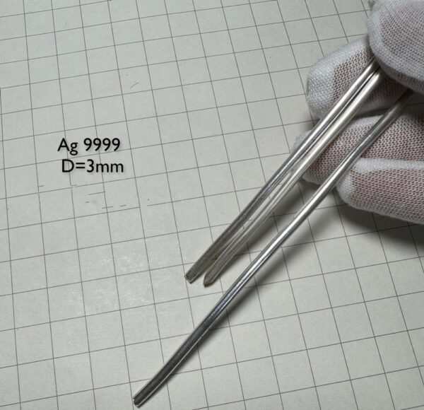 3mm Metal Silver Rod Cylindrical High-purity Ag 99.99% - Image 2