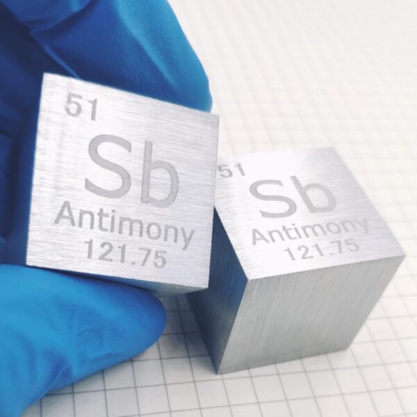 25.4mm Metal Antimony Cubic Element Periodic Phenotype High-purity Sb 99.9%