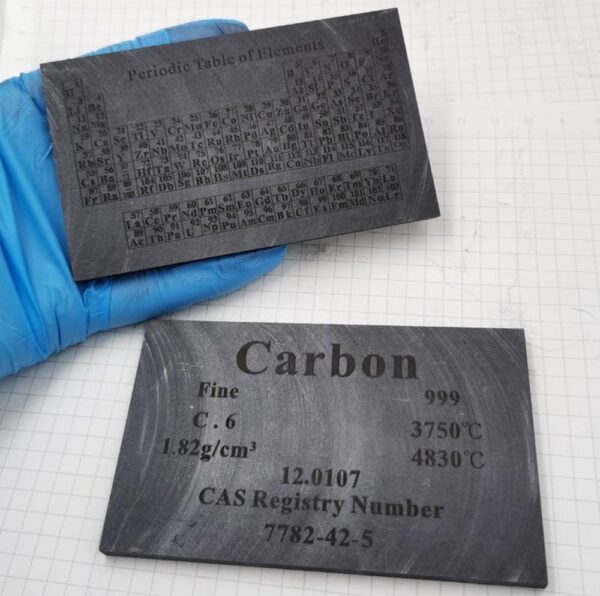 5 * 60 * 100mm Metal Carbon Plate Element Periodic Phenotype High-purity C ≥ 99.9%