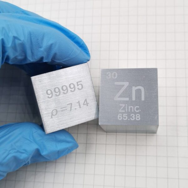 25.4mm Zinc Cube Element Periodic Phenotype Carving Zn 99.995% - Image 2