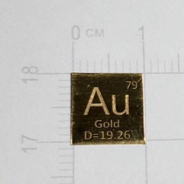 10 * 10 * 0.1mm Gold Square Plate Element Periodic Phenotype Engraving High-purity Au 99.99% - Image 3