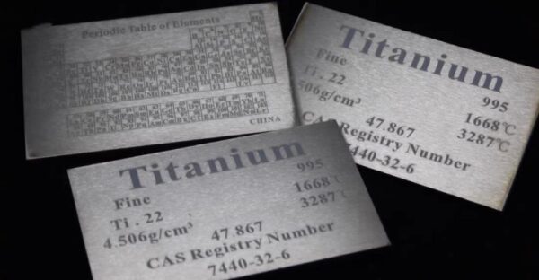 5 * 60 * 100mm Metal Titanium Plate  Periodic Phenotype  High-purity Ti ≥ 99.5%