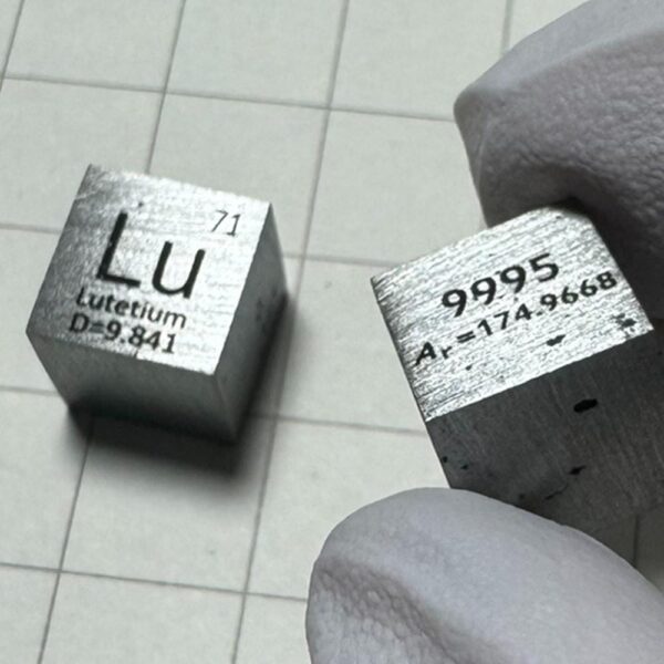 Defective 1cm Metal Lutetium Cubic Element Periodic Phenotype High-purity Lu 99.95%