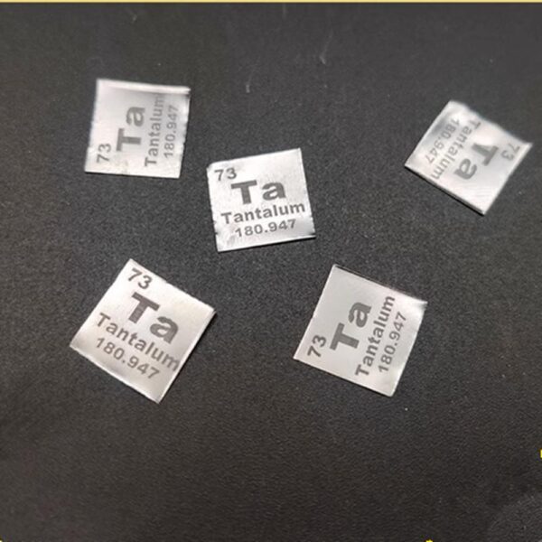 10 * 10 * 0.1mm Metal Tantalum Square Plate Engraved with High-purity Ta 99.9%