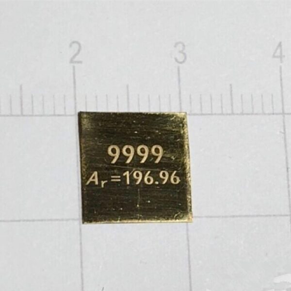 10 * 10 * 0.1mm Gold Square Plate Element Periodic Phenotype Engraving High-purity Au 99.99% - Image 2