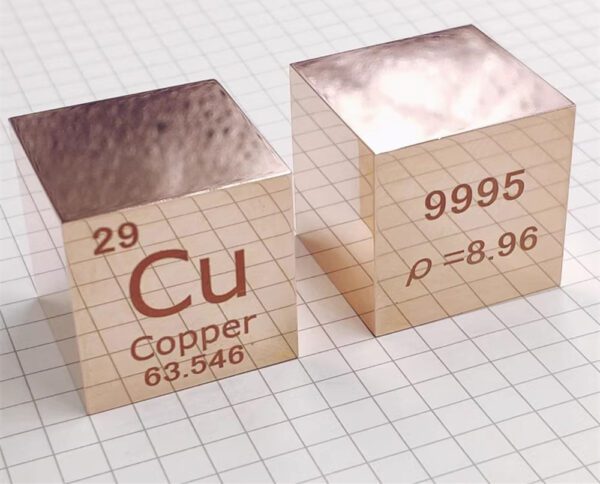 25.4mm Mirror Copper Cubic Element Periodic Phenotype Engraving Cu 99.95% - Image 3