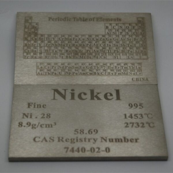 Nickel Periodic Phenotype Element Plate 5 * 60 * 100mm, Ni ≥ 99.5% - Image 5