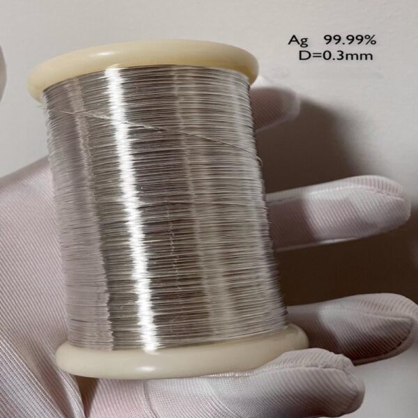 0.3-2mm Metal Silver Wire High-purity Ag 99.99%