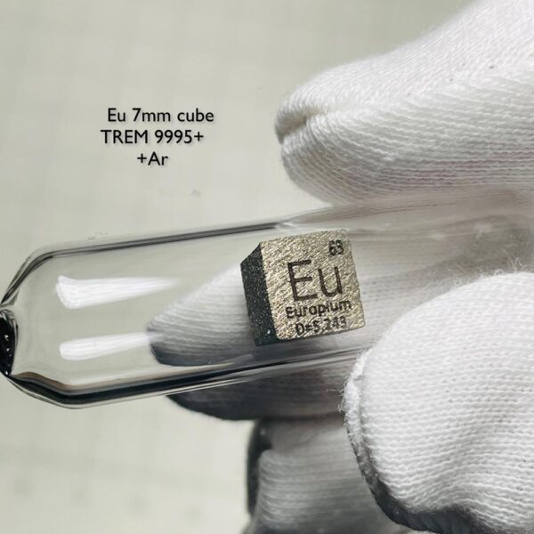 7mm Argon Gas Filled Glass Sealed Europium Cubic Element Periodic Phenotype Eu 99.95% - Image 3