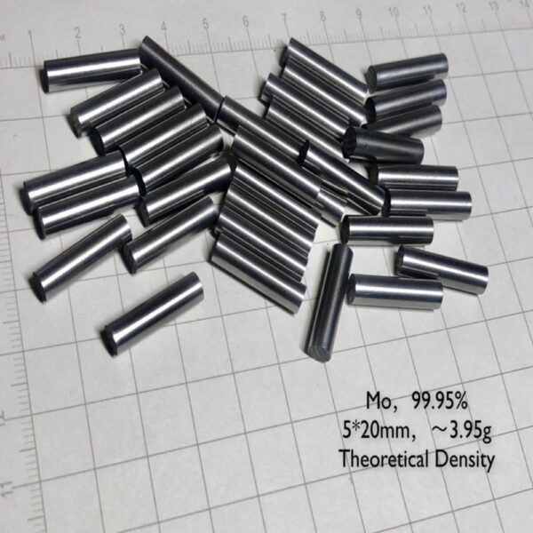 5 * 20mm Metal Molybdenum Rod High-purity Mo 99.95%