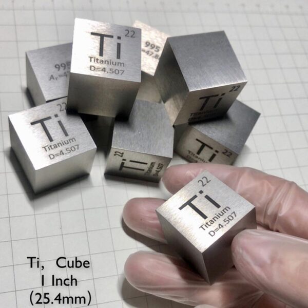 1-inch Metal Titanium Cubic Element Periodic Phenotype High-purity Ti ≥ 99.5% - Image 2