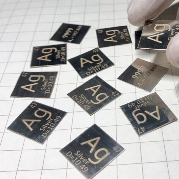 0.2 * 20 * 20mm Metal Silver Square Engraving Element Periodic Phenotype High-purity Ag 99.99% - Image 4