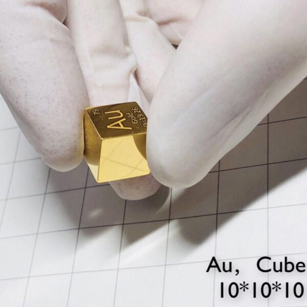 10mm Mirror Gold Cubic Element Periodic Phenotype High-purity Au 99.99% - Image 3