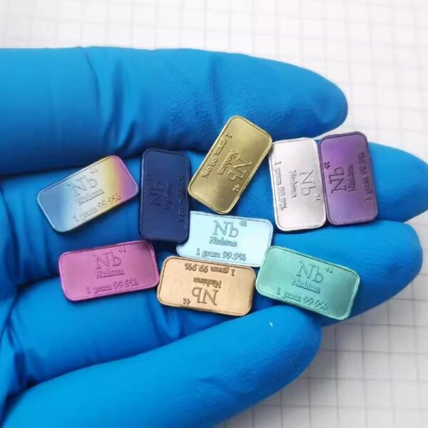 1g Color Metallic Niobium Strip, Periodic Phenotype High-purity Nb ≥ 99.9%
