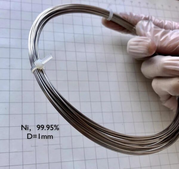 1mm Electrolytic Nickel Wire  Ni 99.95%