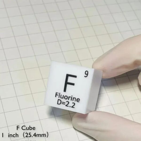 25.4mm Fluorine Cube F 75.98% Light Density Element Cubes for Collection Hand Made DIY Hobbies Crafts Display