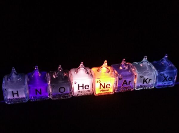 8pcs Rare Gas Cube Hydrogen Nitrogen Oxygen Helium Neon Argon Krypton Xenon 5N