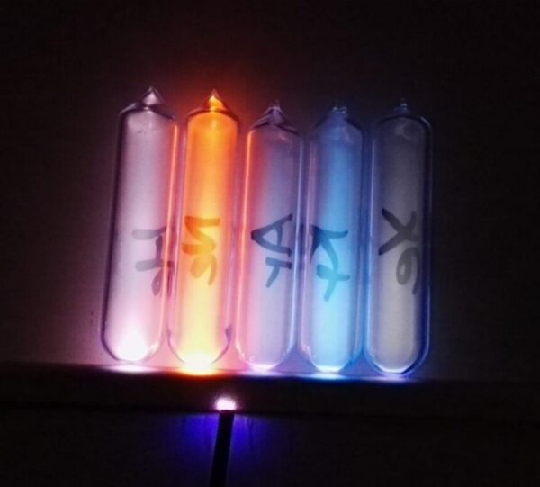 5pcs Luminescent Rare Gas Tube Helium Neon Argon Krypton Xenon
