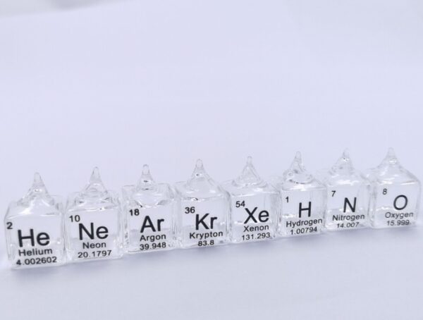 8pcs Rare Gas Cube Hydrogen Nitrogen Oxygen Helium Neon Argon Krypton Xenon 5N - Image 11