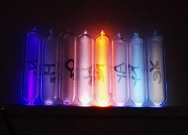 8pcs Luminescent Rare Gas Tube Hydrogen Nitrogen Oxygen Helium Neon Argon Krypton Xenon