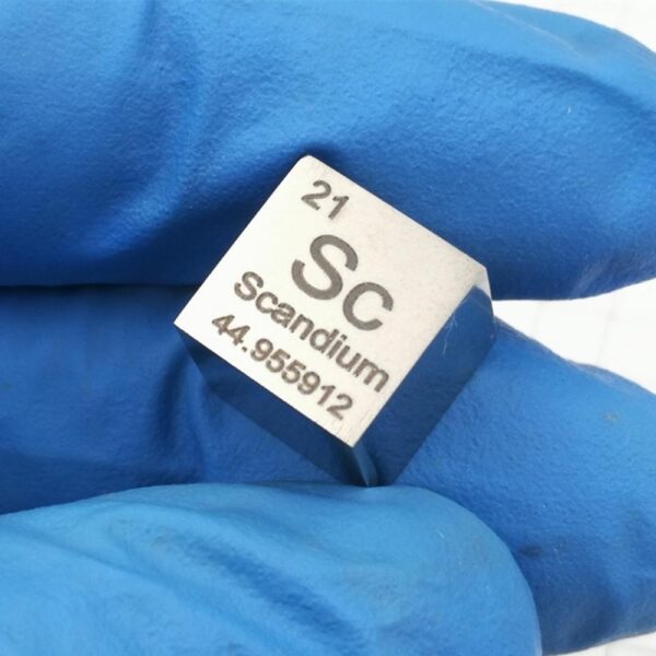 1cm Mirror Pure Scandium Cubic, 99.9% High-purity Metal Sc