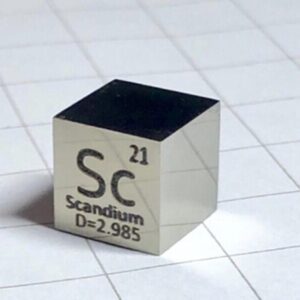 10mm Mirror Pure Scandium Cubic, 99.95% High-purity Metal Sc