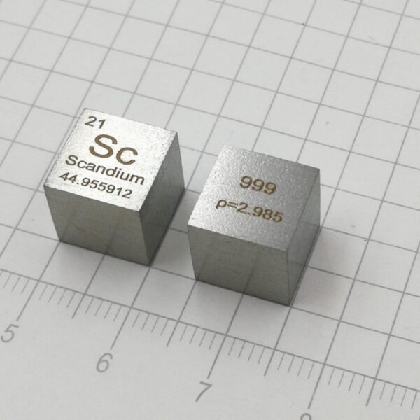1cm Pure Scandium Cubic, 99.9% High-purity Metal Sc