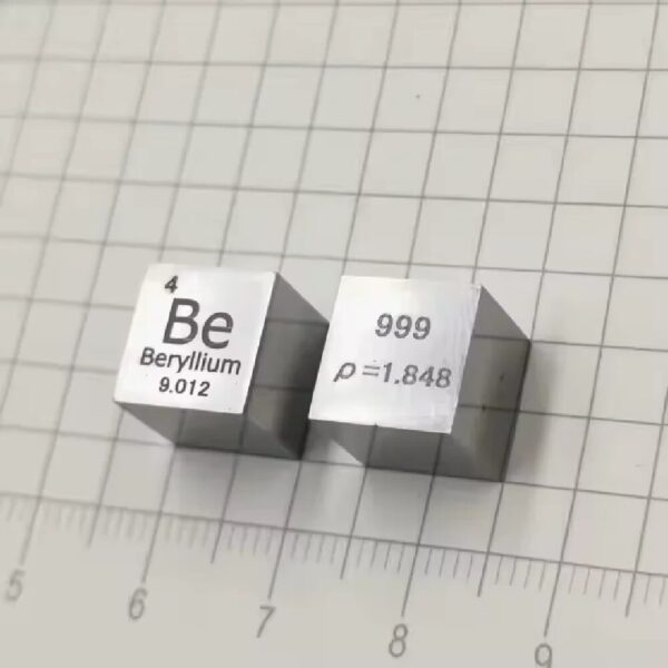 1cm Pure Beryllium Cube, 99.9% High-purity Metal Be
