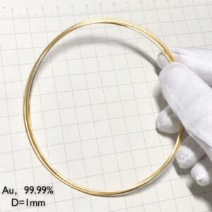 Pure Gold Wire, Diameter 1mm, Length 5cm, 99.99% High-purity Au