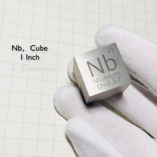 1-inch Niobium Cube, 99.95% High-purity Metal Nb Block - Image 3