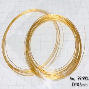 Pure Gold Wire, Diameter 0.5mm, Length 1cm, 99.99% High-purity Au