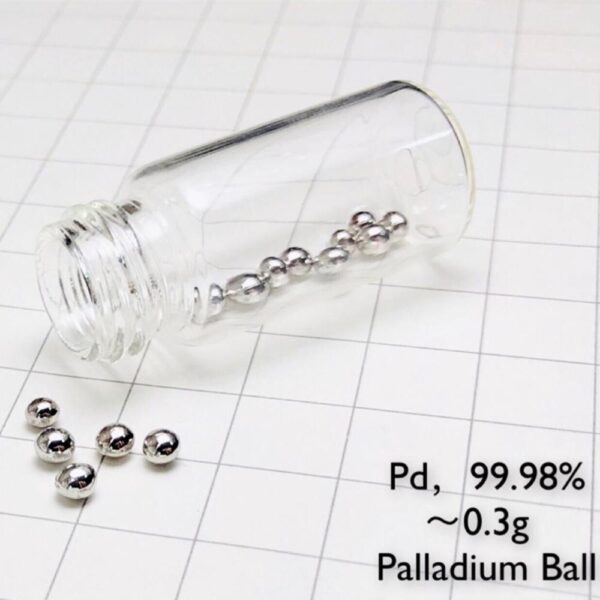 0.3g Pure Palladium Gold Beads, 99.98% High-purity Pd Melt Beans