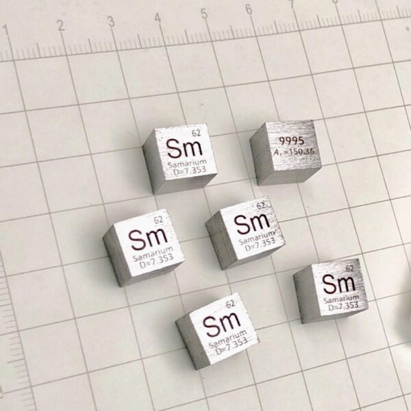 10mm Samarium Cube, 99.95% High-purity Metal Sm Block - Image 2