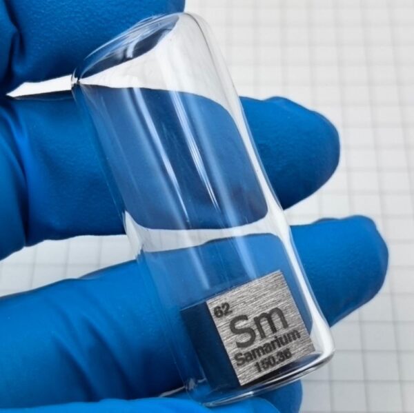 Glass Sealed 1cm Samarium Cube, 99.9% High-purity Metal Sm Block - Image 3