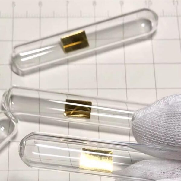 0.1g Glass Sealed Pure Gold Sheet, 99.99% High-purity Precious Metal Element Au - Image 3