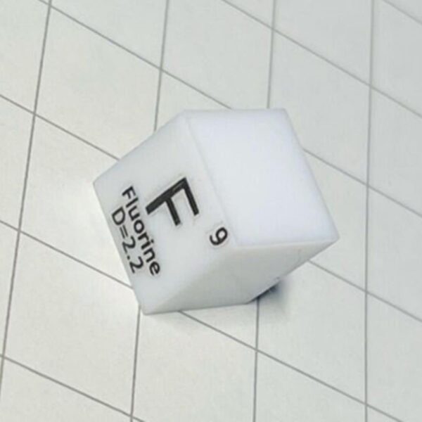 10mm Metal Fluorine Cube, Polytetrafluoroethylene Element F Block - Image 4