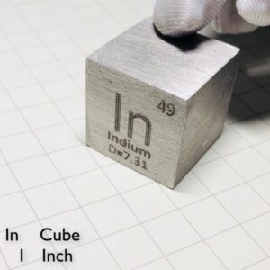 25.4mm Indium Cube, 99.995% High-purity Metal In Block