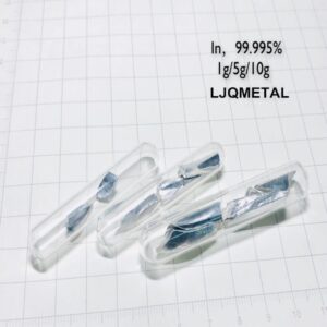 5g Glass Sealed Indium Metal Sample for Element Collection Hobby Exhibition