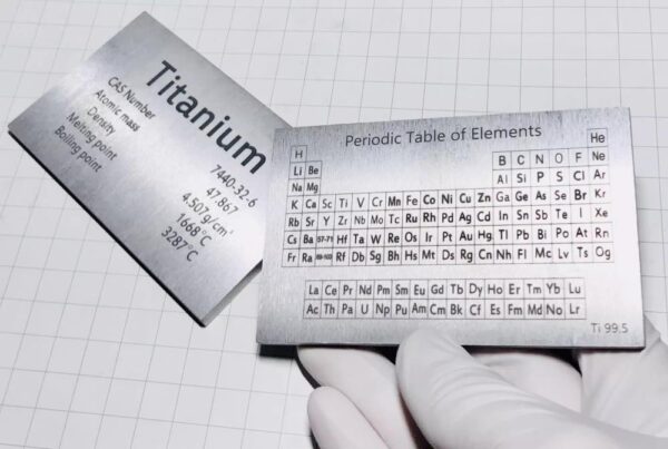Titanium Periodic Phenotype Element Plate, 5 x 60 x 100mm, Metal Ti Block - Image 4