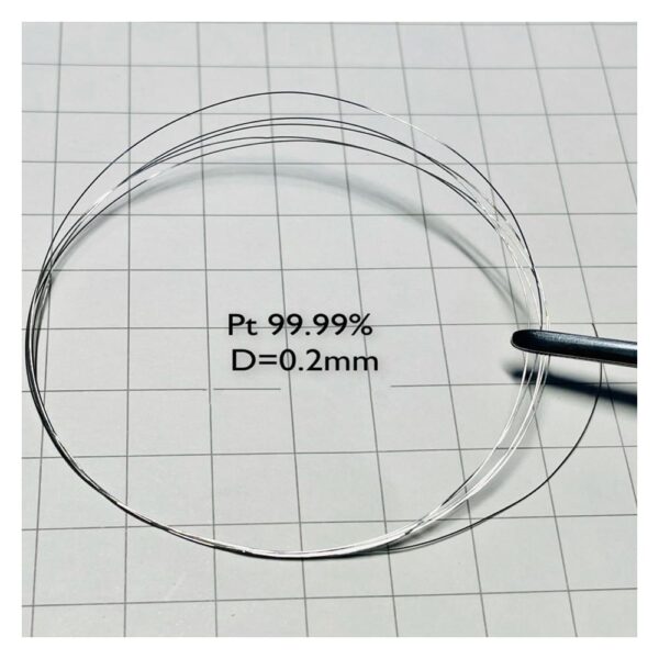 Pure Platinum Wire, Diameter 0.2mm, Length 1m, 99.99% High-purity Metal Pt