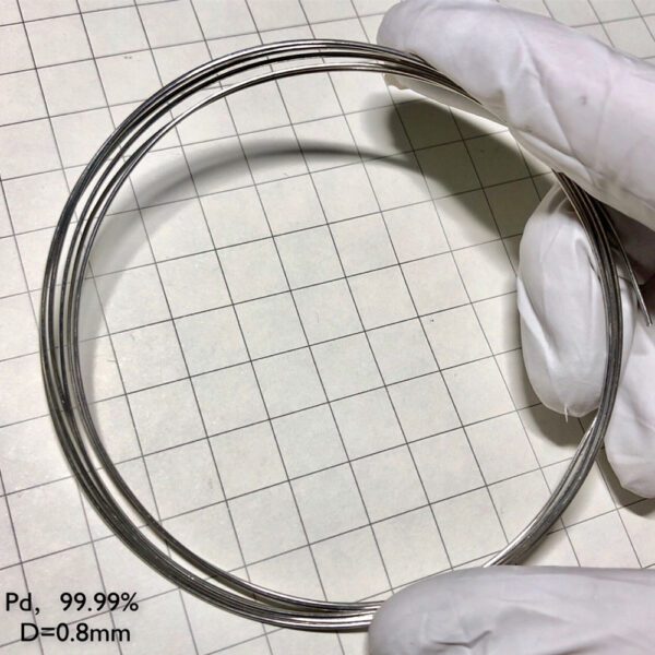 Pure Palladium Wire, Diameter 0.8mm, Length 1cm, 99.99% High-purity Metal Pd