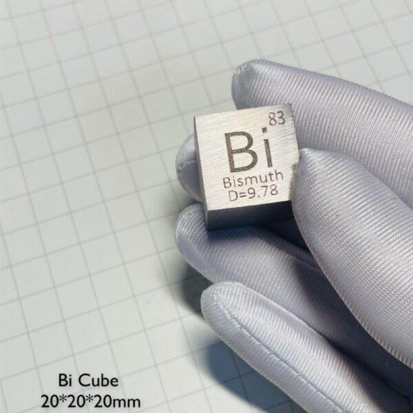 20mm Metal Bismuth Cube, 99.99% High-purity Element Bi Block - Image 2