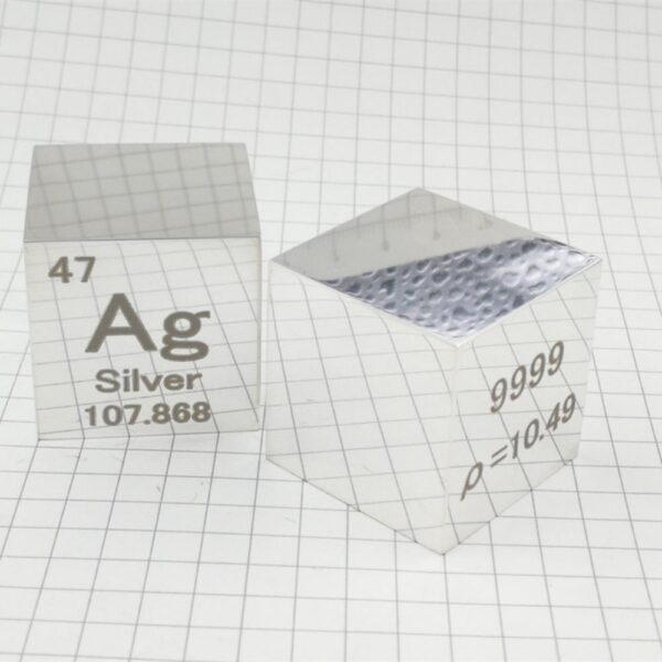 1-inch Silver Cube, Mirror Polished, 99.99% High-purity Metal Ag Block - Image 5