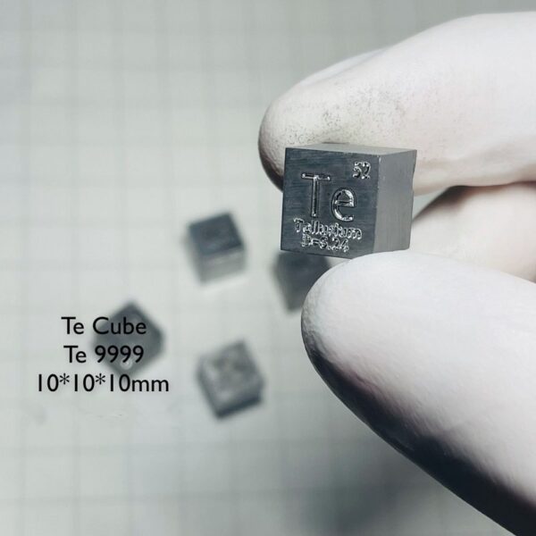 1cm Tellurium Cube, 99.99% High-purity Metal Te Block
