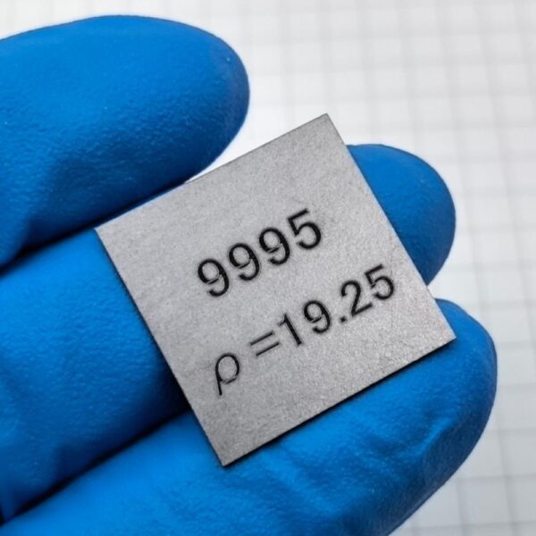 20mm Tungsten Square Piece, Engraved with Periodic Phenotype Metal W - Image 5