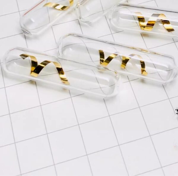 0.1g Glass Sealed Pure Gold Bright Band, 99.99% High-purity Precious Metal Element Au - Image 2