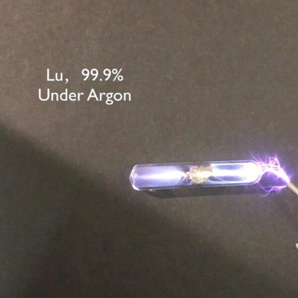 1g Glass Sealed Lutetium Block, Filled with Argon Gas, 99.9% High-purity Metal Lu