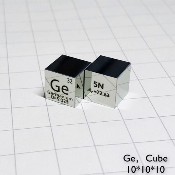 10mm Germanium Cube, Mirror Polished, 99.999% High-purity Metal Ge Block