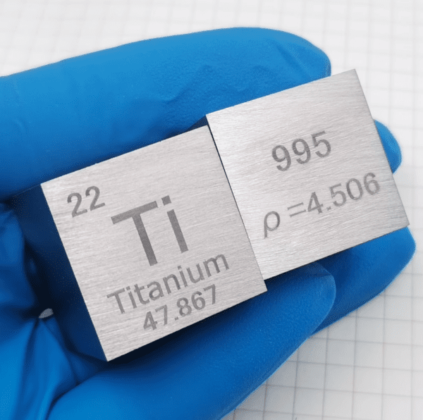 25.4mm Metal Titanium Cubic Element Periodic Phenotype High-purity Ti 99.5% - Image 4